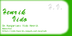 henrik vido business card